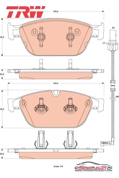 Achat de TRW GDB1884 Kit de plaquettes de frein, frein à disque pas chères