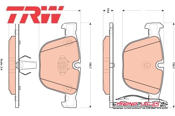 Achat de TRW GDB1892 Kit de plaquettes de frein, frein à disque pas chères