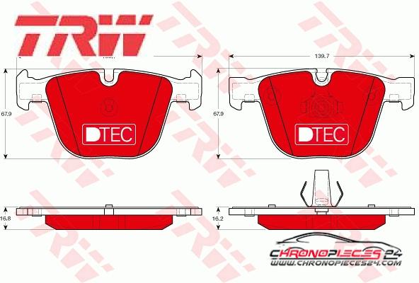 Achat de TRW GDB1892DTE Kit de plaquettes de frein, frein à disque pas chères