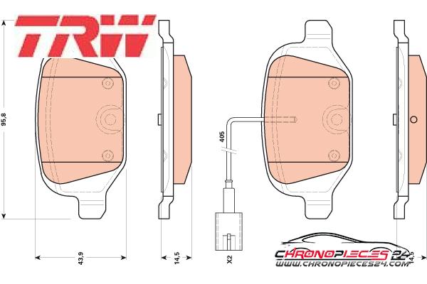 Achat de TRW GDB1894 Kit de plaquettes de frein, frein à disque pas chères