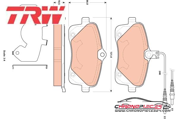 Achat de TRW GDB1895 Kit de plaquettes de frein, frein à disque pas chères