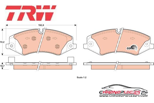 Achat de TRW GDB1898 Kit de plaquettes de frein, frein à disque pas chères