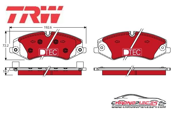 Achat de TRW GDB1898DTE Kit de plaquettes de frein, frein à disque pas chères