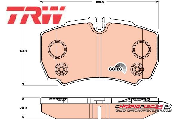 Achat de TRW GDB1901 Kit de plaquettes de frein, frein à disque pas chères