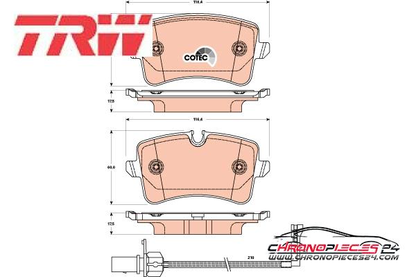 Achat de TRW GDB1902 Kit de plaquettes de frein, frein à disque pas chères