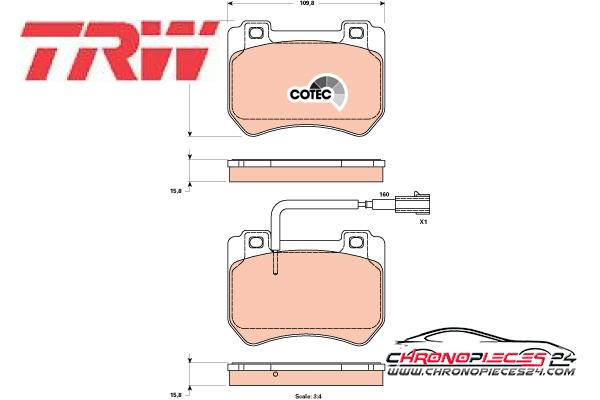 Achat de TRW GDB1904 Kit de plaquettes de frein, frein à disque pas chères