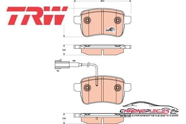 Achat de TRW GDB1905 Kit de plaquettes de frein, frein à disque pas chères