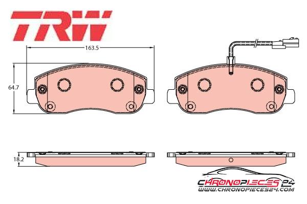 Achat de TRW GDB1910 Kit de plaquettes de frein, frein à disque pas chères