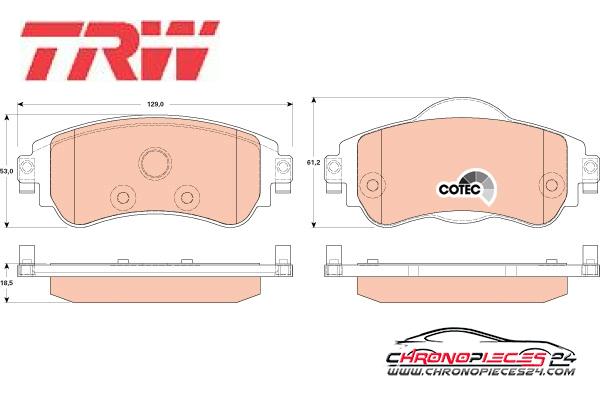 Achat de TRW GDB1917 Kit de plaquettes de frein, frein à disque pas chères