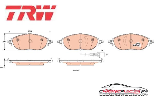 Achat de TRW GDB1918 Kit de plaquettes de frein, frein à disque pas chères