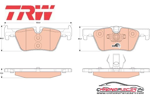 Achat de TRW GDB1919 Kit de plaquettes de frein, frein à disque pas chères