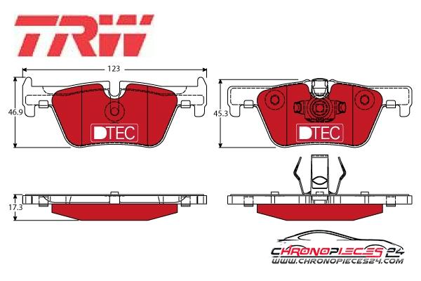 Achat de TRW GDB1919DTE Kit de plaquettes de frein, frein à disque pas chères