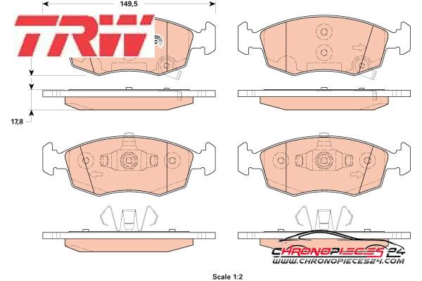 Achat de TRW GDB1921 Kit de plaquettes de frein, frein à disque pas chères