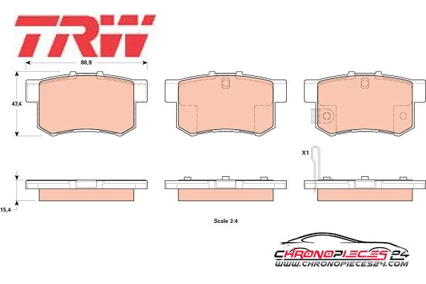 Achat de TRW GDB1923 Kit de plaquettes de frein, frein à disque pas chères