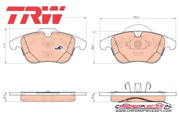 Achat de TRW GDB1925 Kit de plaquettes de frein, frein à disque pas chères