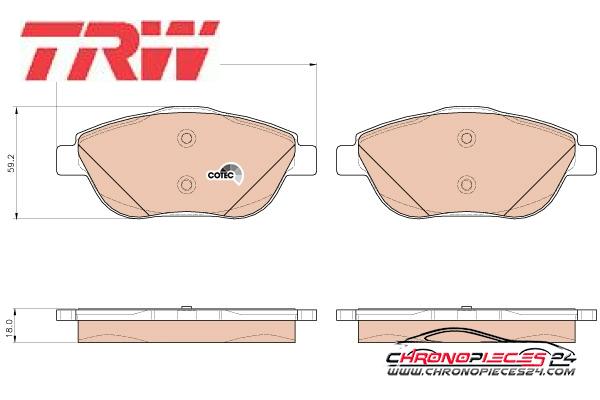 Achat de TRW GDB1926 Kit de plaquettes de frein, frein à disque pas chères