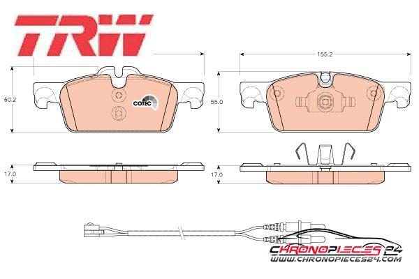 Achat de TRW GDB1929 Kit de plaquettes de frein, frein à disque pas chères