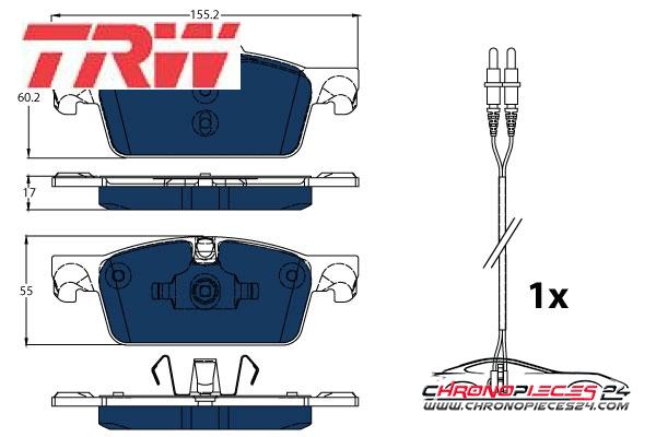 Achat de TRW GDB1929BTE Kit de plaquettes de frein, frein à disque pas chères