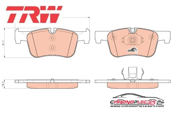 Achat de TRW GDB1934 Kit de plaquettes de frein, frein à disque pas chères