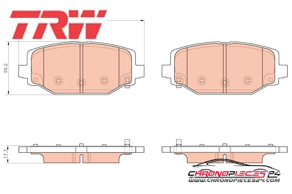 Achat de TRW GDB1936 Kit de plaquettes de frein, frein à disque pas chères