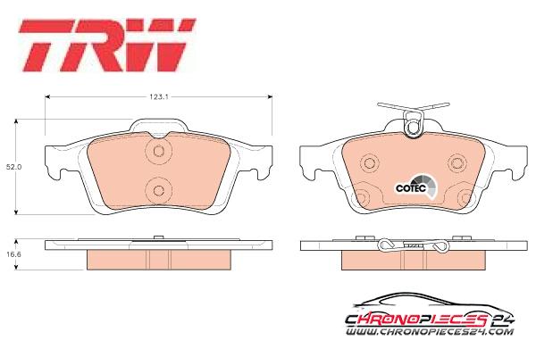 Achat de TRW GDB1938 Kit de plaquettes de frein, frein à disque pas chères