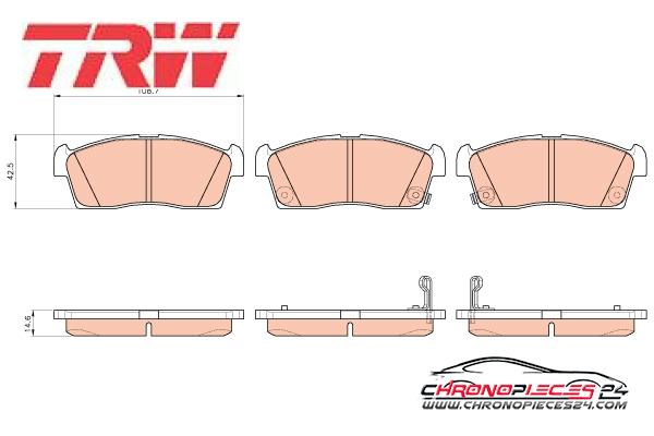 Achat de TRW GDB1940 Kit de plaquettes de frein, frein à disque pas chères