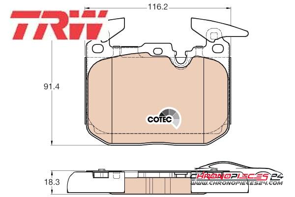 Achat de TRW GDB1943 Kit de plaquettes de frein, frein à disque pas chères