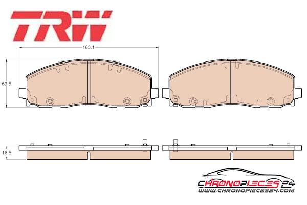 Achat de TRW GDB1944 Kit de plaquettes de frein, frein à disque pas chères