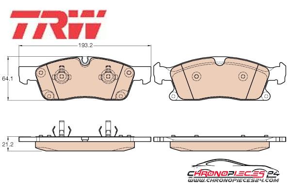 Achat de TRW GDB1946 Kit de plaquettes de frein, frein à disque pas chères