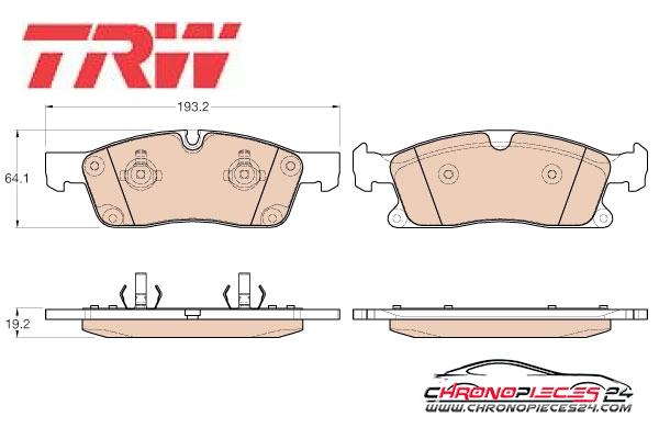 Achat de TRW GDB1955 Kit de plaquettes de frein, frein à disque pas chères