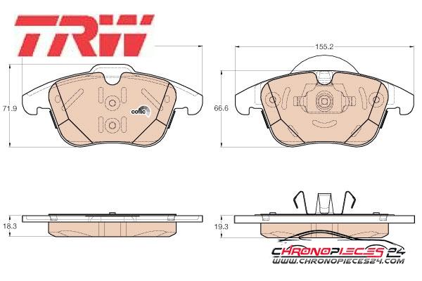 Achat de TRW GDB1960 Kit de plaquettes de frein, frein à disque pas chères