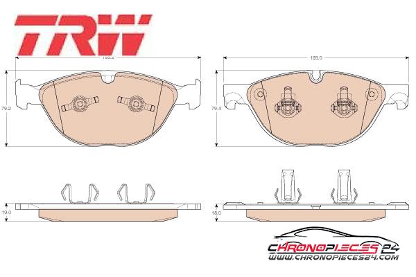 Achat de TRW GDB1963 Kit de plaquettes de frein, frein à disque pas chères