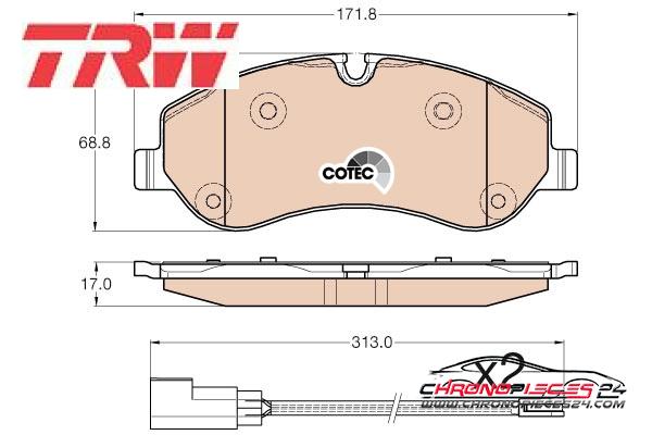 Achat de TRW GDB1967 Kit de plaquettes de frein, frein à disque pas chères