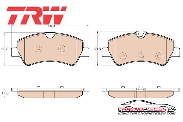 Achat de TRW GDB1968 Kit de plaquettes de frein, frein à disque pas chères