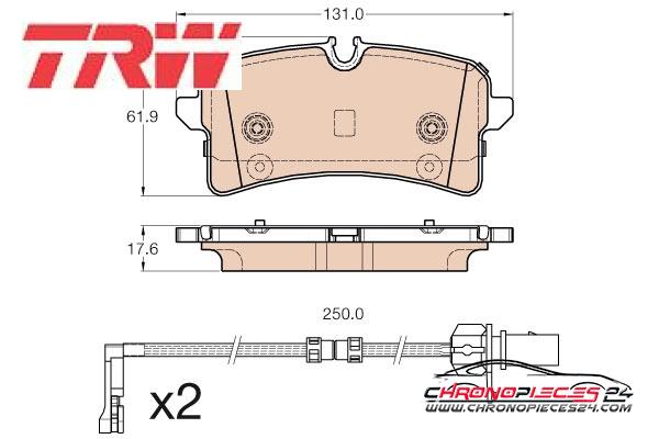 Achat de TRW GDB1975 Kit de plaquettes de frein, frein à disque pas chères