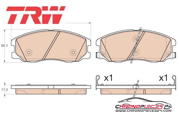 Achat de TRW GDB1978 Kit de plaquettes de frein, frein à disque pas chères