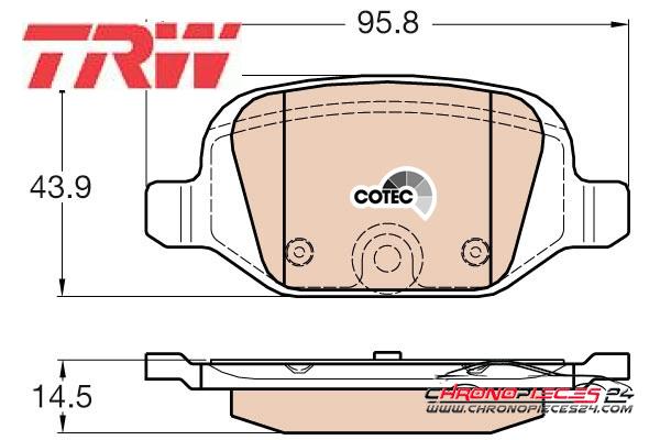 Achat de TRW GDB1981 Kit de plaquettes de frein, frein à disque pas chères