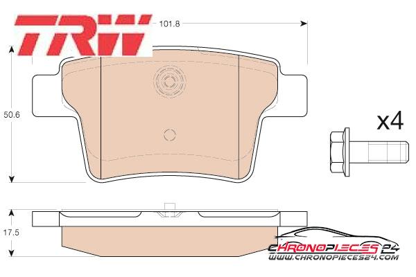 Achat de TRW GDB1988 Kit de plaquettes de frein, frein à disque pas chères