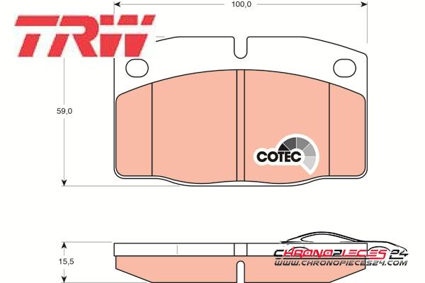 Achat de TRW GDB199 Kit de plaquettes de frein, frein à disque pas chères