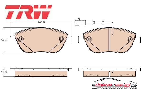 Achat de TRW GDB2001 Kit de plaquettes de frein, frein à disque pas chères