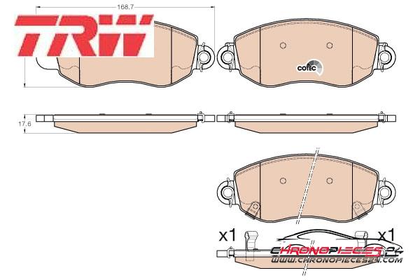 Achat de TRW GDB2006 Kit de plaquettes de frein, frein à disque pas chères