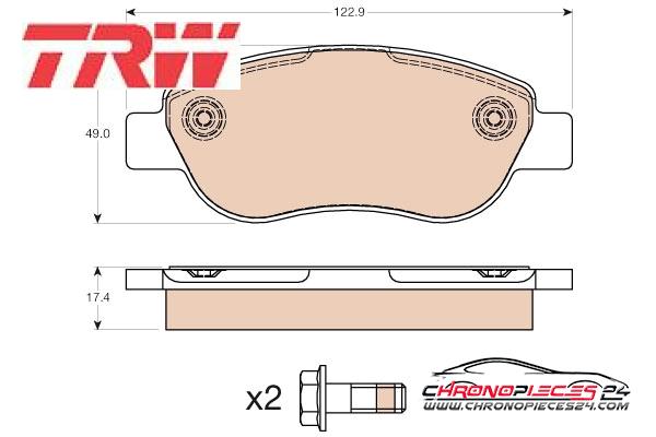 Achat de TRW GDB2008 Kit de plaquettes de frein, frein à disque pas chères