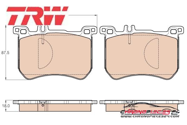 Achat de TRW GDB2013 Kit de plaquettes de frein, frein à disque pas chères