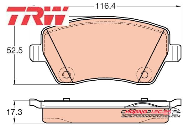 Achat de TRW GDB2017 Kit de plaquettes de frein, frein à disque pas chères