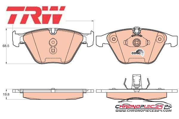 Achat de TRW GDB2021 Kit de plaquettes de frein, frein à disque pas chères