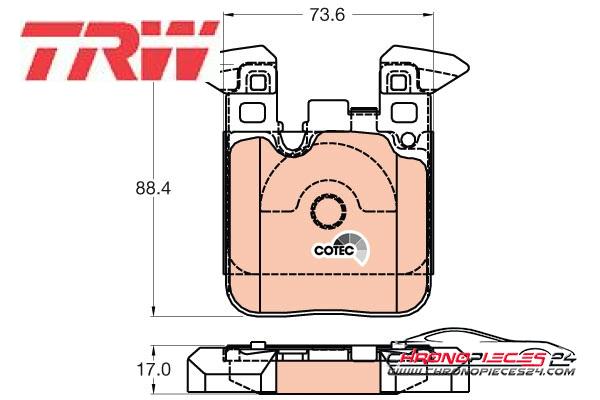 Achat de TRW GDB2028 Kit de plaquettes de frein, frein à disque pas chères