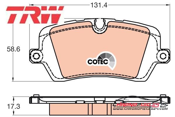 Achat de TRW GDB2029 Kit de plaquettes de frein, frein à disque pas chères