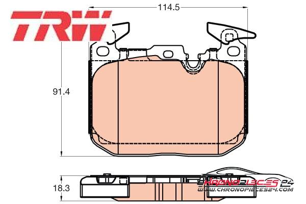 Achat de TRW GDB2031 Kit de plaquettes de frein, frein à disque pas chères