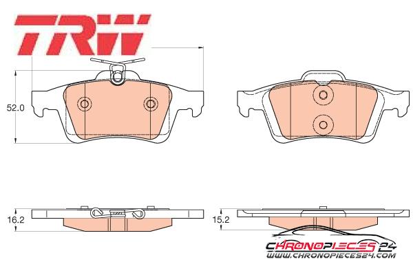 Achat de TRW GDB2033 Kit de plaquettes de frein, frein à disque pas chères