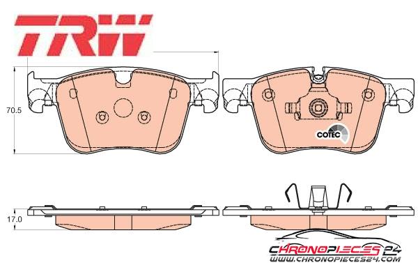 Achat de TRW GDB2035 Kit de plaquettes de frein, frein à disque pas chères